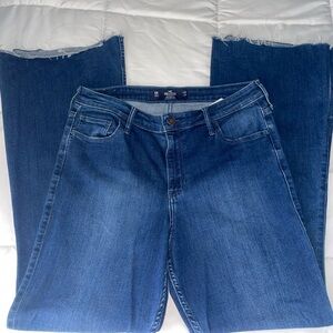 Holister bootcut jeans with a slit at the bottom